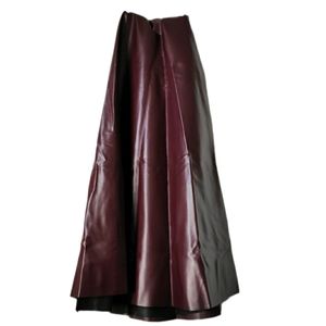 New Ashley Stewart 3x Burgundy Faux Leather Maxi skirt